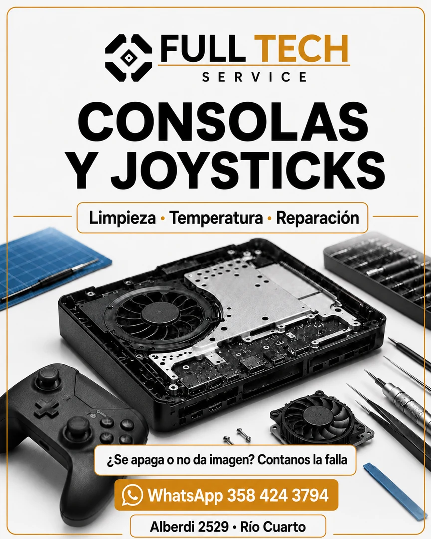 Ficha comercial de Consolas y joysticks de Full Tech Service