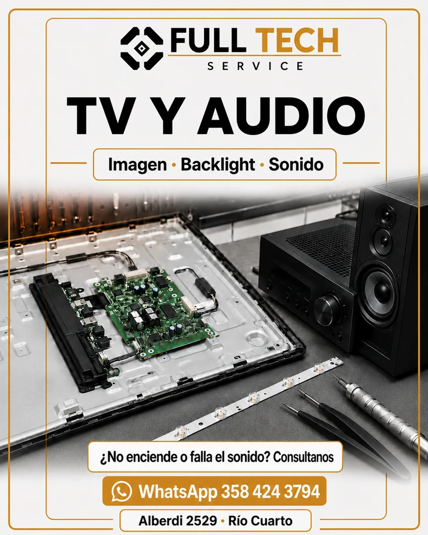 Ficha comercial de TV y audio de Full Tech Service