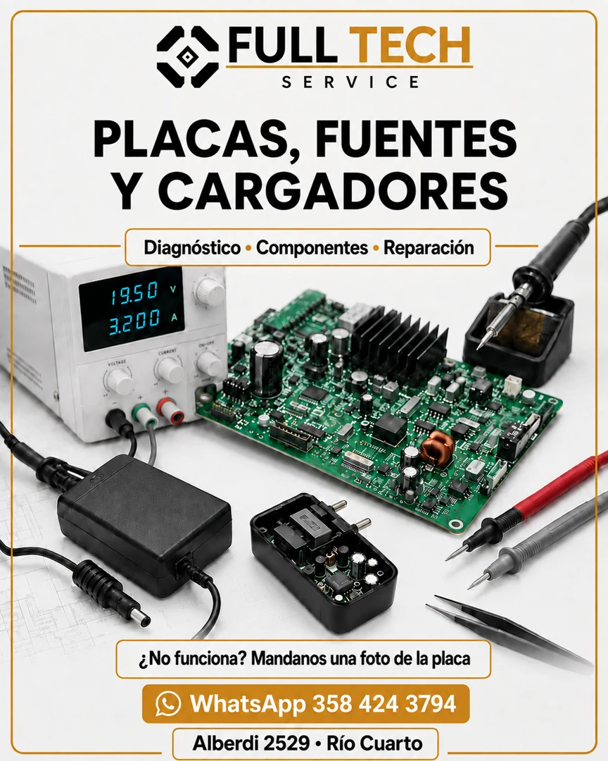 Ficha comercial de Placas y fuentes de Full Tech Service