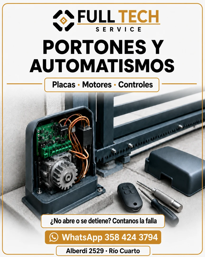 Ficha comercial de Portones y automatismos de Full Tech Service